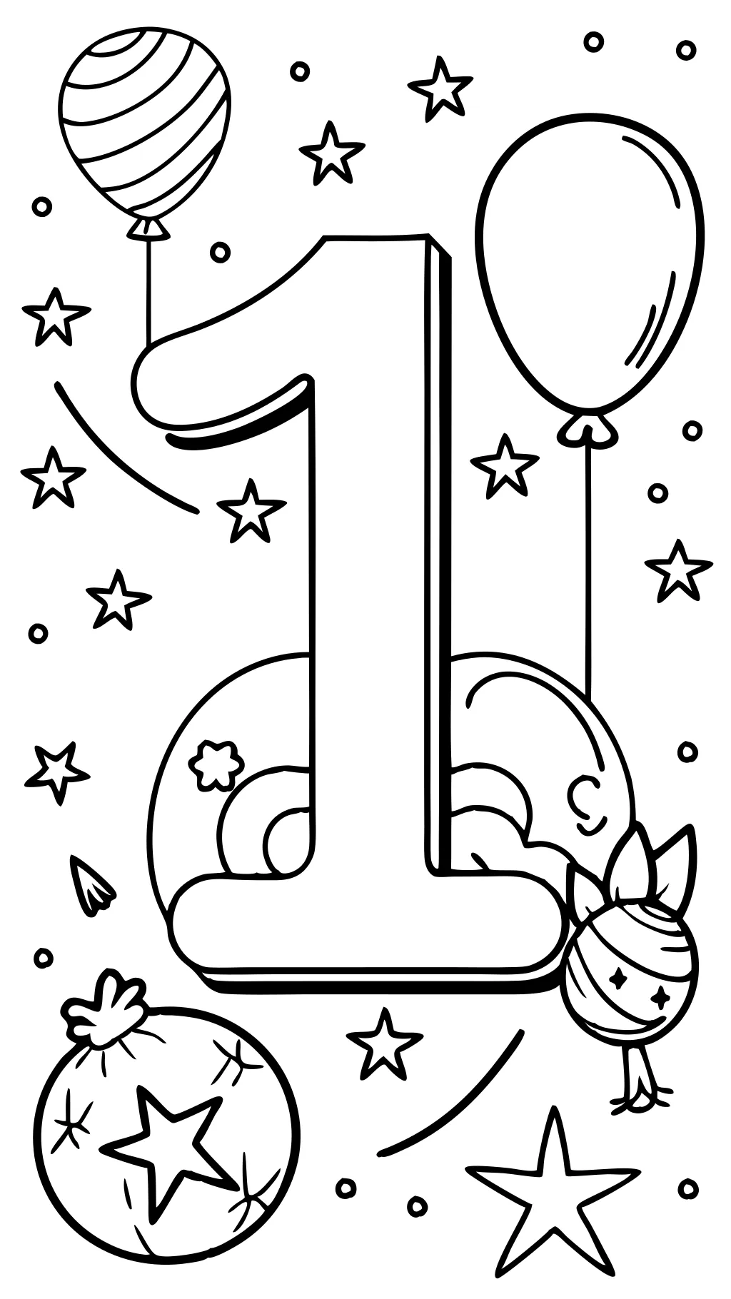 number 1 coloring pages